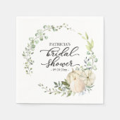 グリーンとユーカリとパンプキンの秋の結婚式前祝い スタンダードカクテルナプキン (正面)