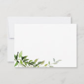 グリーンとユーカリのウェディングウェルカムホテルカード 招待状 (裏面)