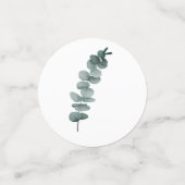 グリーンとユーカリのウェディング ブライダルシャワー コンフェッティ (スモール正面)