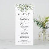 グリーンとユーカリの水彩画 ウェディングプログラム プログラム (スタンド正面)