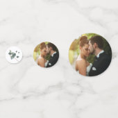 グリーンとユーカリの結婚式テーブルデコレーション用コンフェッティ コンフェッティ (正面)