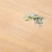 グリーンとユーカリの葉, ボヘミアンスタイル, スイート16 アクリル招待状 (レイダウン)