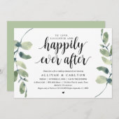 グリーンとユーカリ, 結婚式リハーサルディナー 招待状 (正面/裏面)