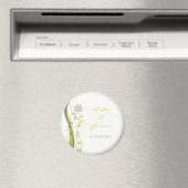 グリーンとライトグレーのフローラチャームマグネット マグネット (インサイチュ (食洗機))