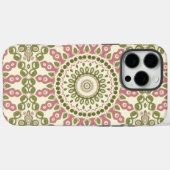 グリーンとローズの曼荼羅 ビンテージボヘミアン柄 Case-Mate iPhoneケース (裏面 (横))