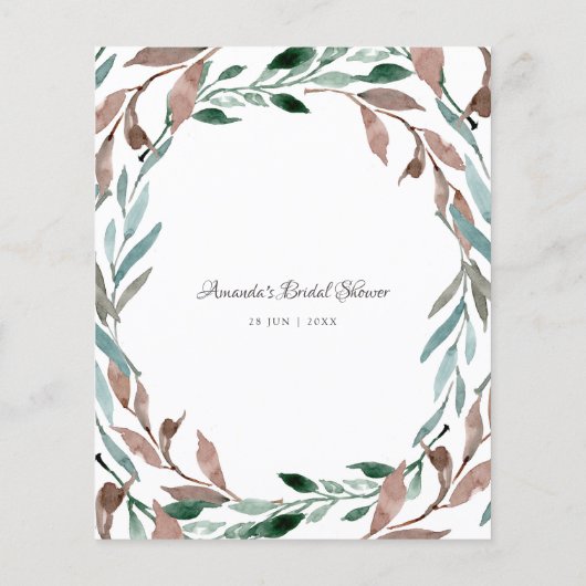 グリーンと冬のウェディングシャワーゲーム (裏面)