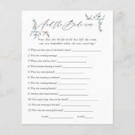 グリーンと冬のウェディングシャワーゲーム