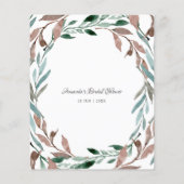 グリーンと冬のウェディングシャワーパーティーゲーム (裏面)