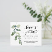 グリーンと愛の忍耐、結婚式延期 ポストカード (スタンド正面)
