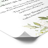 グリーンと新郎新婦のシグネチャードリンク ウェディングサイン ポスター (角)