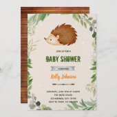 グリーンと森林のヘビの誕生日招待状 招待状 (正面/裏面)