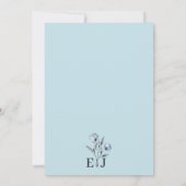 グリーンと水彩のユーカリを使ったおしゃれなウェディング 招待状 (裏面)