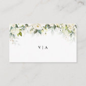 グリーンと白いバラのレジストリー同封カード エンクロージャーカード (裏面)