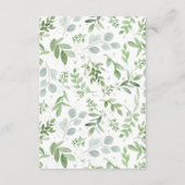 グリーンと白い花のウェディング詳細 エンクロージャーカード (裏面)
