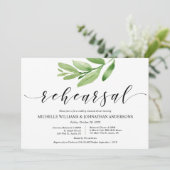 グリーンと自然なウェディングリハーサルとディナー 招待状 (スタンド正面)