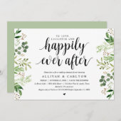 グリーンと自然なウェディングリハーサルディナー 招待状 (正面/裏面)