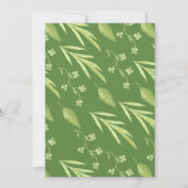グリーンと花のウェディング　結婚式後、披露宴のみ 招待状 (裏面)