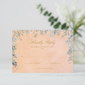 グリーンと花のカスケード　ルスティック トスカーナ ウェディング 出欠カード (スタンド正面)