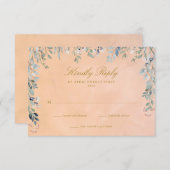 グリーンと花のカスケード　ルスティック トスカーナ ウェディング 出欠カード (正面/裏面)