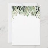 グリーンと花のガーランドが彩るエレガントな結婚記念日パーティー 招待状 (裏面)