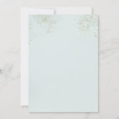 グリーンと花のシンプルでエレガントなウェディング 招待状 (裏面)