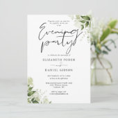 グリーンと花のフォトウェディングイブニングパーティー 招待状 (スタンド正面)