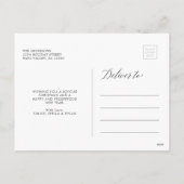 グリーンと赤いベリーのホリデー写真ポストカード シーズンポストカード (裏面)