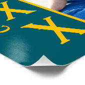 グリーンと金ゴールドの卒業発表数々の写真 ポスター (コーナー)