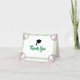 グリーンと金ゴールドの卒業 サンキューカード