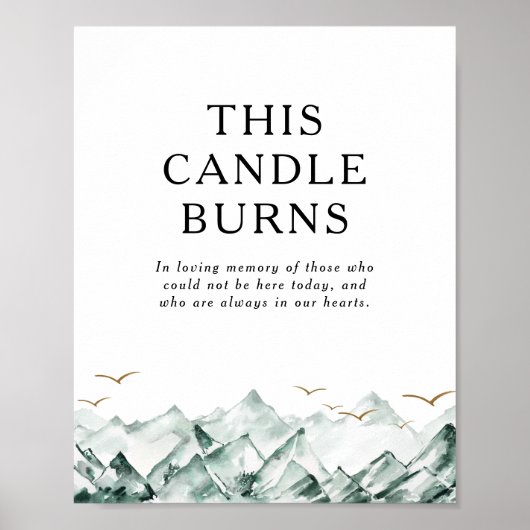 グリーンと金ゴールドの山このキャンドル結婚は ポスター (正面)