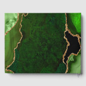 グリーンと金ゴールドアガテマーブル誕生日 ゲストブック (裏面)