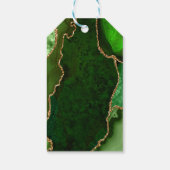 グリーンと金ゴールドアゲート誕生日ありがとう ギフトタグ (裏面)