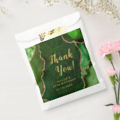グリーンと金ゴールドアゲート誕生日ありがとう フェイバーバッグ (封をした状態)