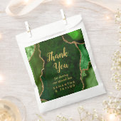 グリーンと金ゴールドアゲ結婚トの感謝 フェイバーバッグ (クリップ留めされた状態)