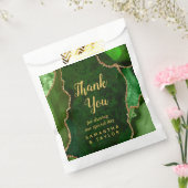 グリーンと金ゴールドアゲ結婚トの感謝 フェイバーバッグ (封をした状態)