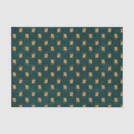 グリーンと金ゴールドエジプトスカラブティッシュペーパー 薄葉紙