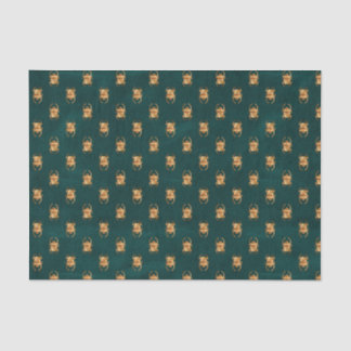 グリーンと金ゴールドエジプトスカラブティッシュペーパー 薄葉紙