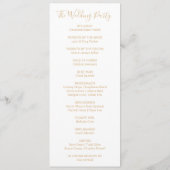 グリーンと金ゴールドエレガントフローラ結婚式 プログラム (裏面)