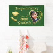 グリーンと金ゴールドクラス2025卒業写真 横断幕 (インサイチュ)