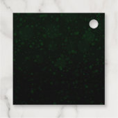 グリーンと金ゴールドクリスマスバウブルキンセアニェラ フェイバータグ (裏面)