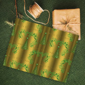 グリーンと金ゴールドクリスマス魔法 薄葉紙