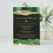 グリーンと金ゴールドグラムティアーズ結婚アコモデーション エンクロージャーカード (スタンド正面)