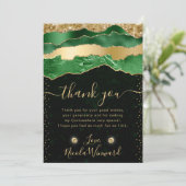 グリーンと金ゴールドグラムティアーズ《写真》ぼけ味キンセアニェラ サンキューカード (スタンド正面)