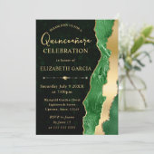 グリーンと金ゴールドグラムティアーズ《写真》ぼけ味キンセアニェラ 招待状 (スタンド正面)