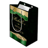 グリーンと金ゴールドグラムティアーズ《写真》ぼけ味Sweet sixteen ミディアムペーパーバッグ (裏面アングル)