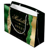 グリーンと金ゴールドグラムティアーズ《写真》ぼけ味Sweet sixteen ラージペーパーバッグ (裏面アングル)