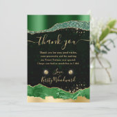 グリーンと金ゴールドグリッターグラムティアーズスウィート16 サンキューカード (スタンド正面)