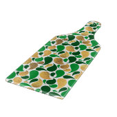 グリーンと金ゴールドグリッターフェスティバルパターン融合 カッティングボード (角)