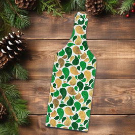 グリーンと金ゴールドグリッターフェスティバルパターン融合 カッティングボード