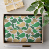 グリーンと金ゴールドグリッターフェスティバルパターン融合 薄葉紙 (ギフト)